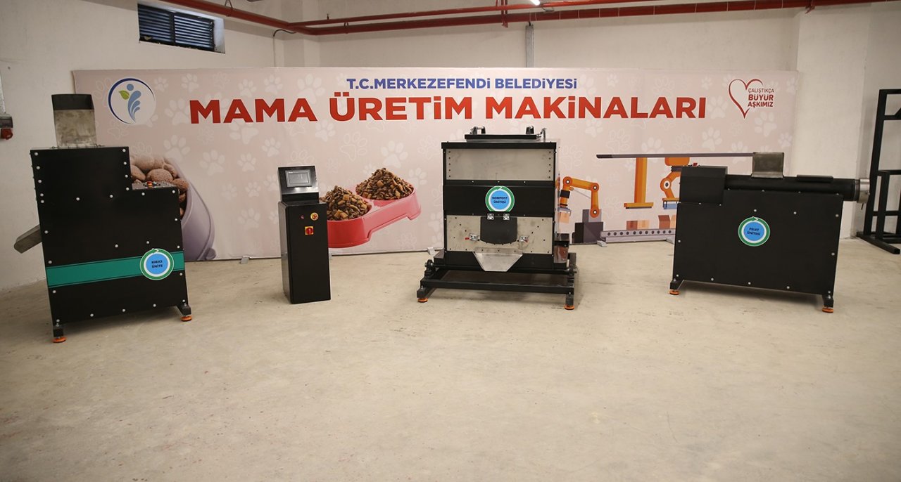 Mama üretim makineleri sokak hayvanlarına temiz mama sağlıyor