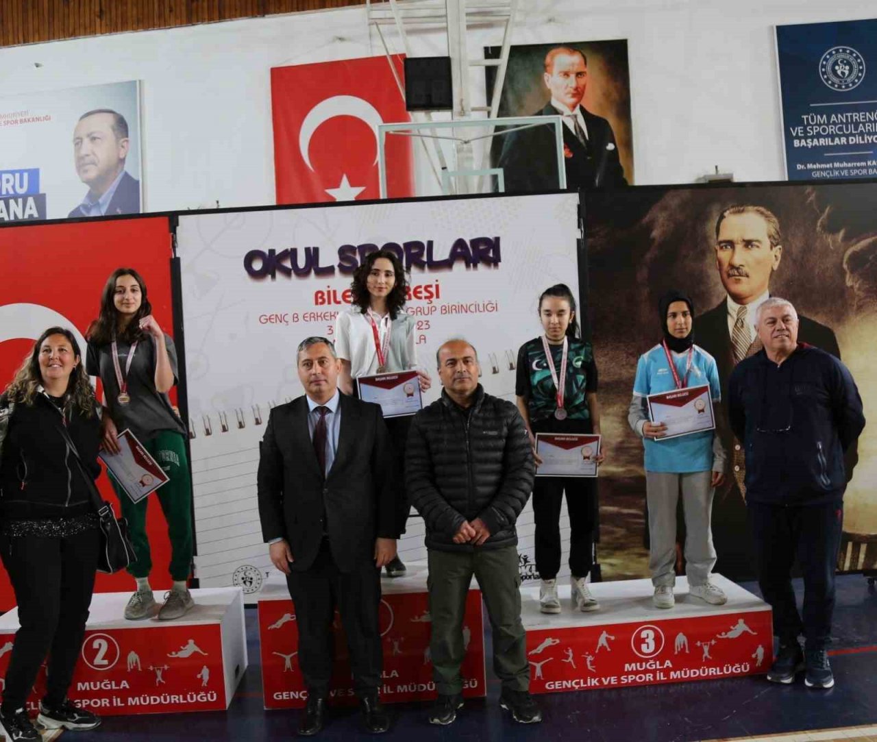 Okul sporları gençler bilek güreşi Muğla’da yapıldı