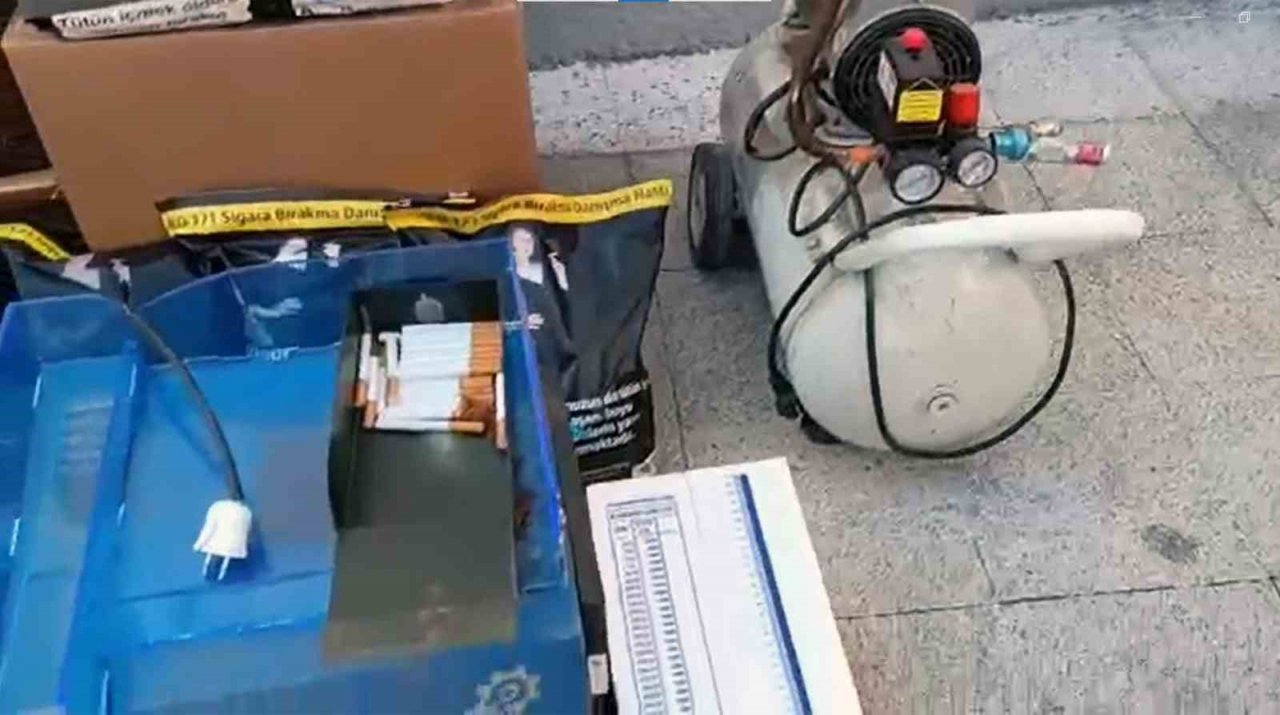 Kaçak sigara üretilen eve jandarma operasyonu