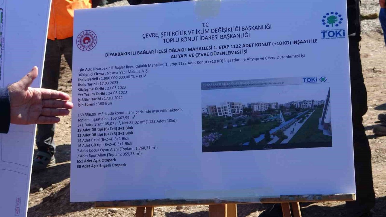 Adalet Bakanı Bozdağ, TOKİ konutlarının başladığı alanda incelemelerde bulundu