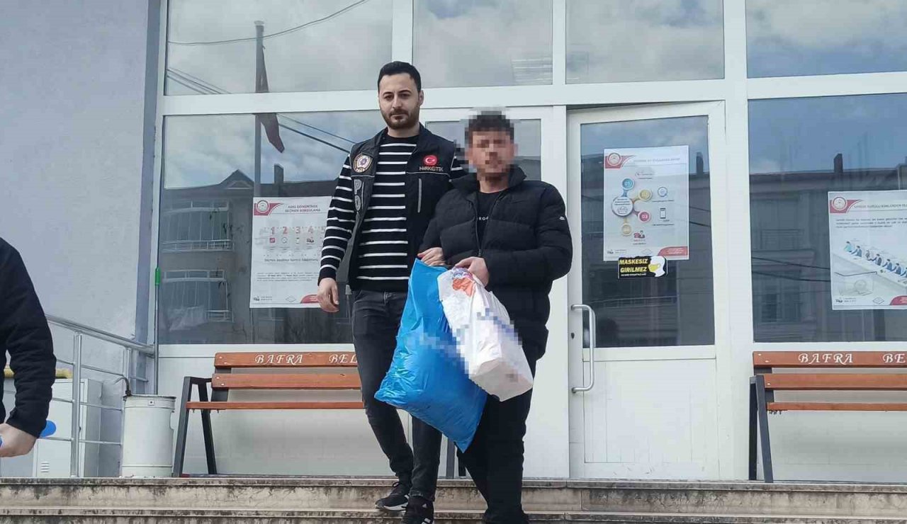 İstanbul’dan getirilen uyuşturucu Bafra’da ele geçti