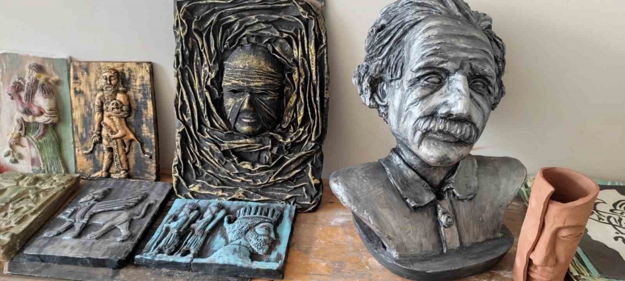 Batman’da lise öğrencilerinin kil topraktan yaptığı eserler ünlü sanatçıların eserlerini aratmıyor