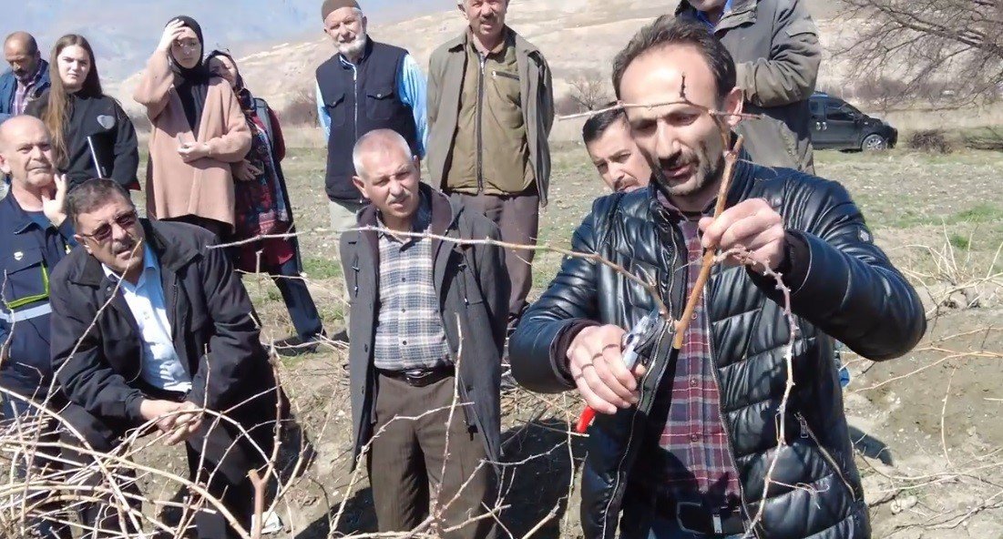 Erzincan’da çiftçilere tarla okulu eğitimi verildi