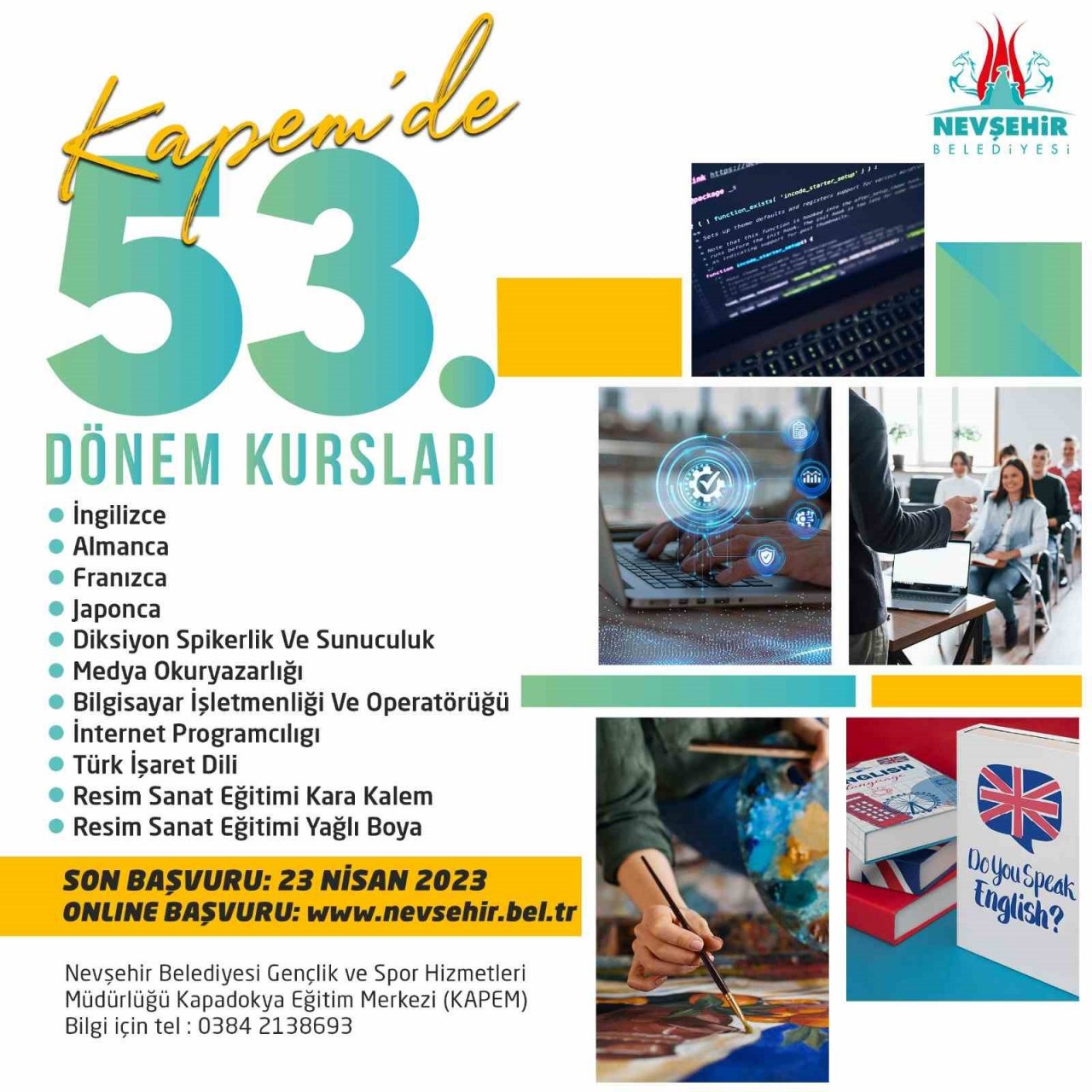 KAPEM’de yeni dönem kurs kayıtları başladı