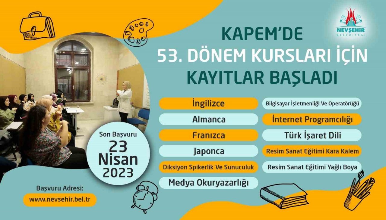 KAPEM’de yeni dönem kurs kayıtları başladı