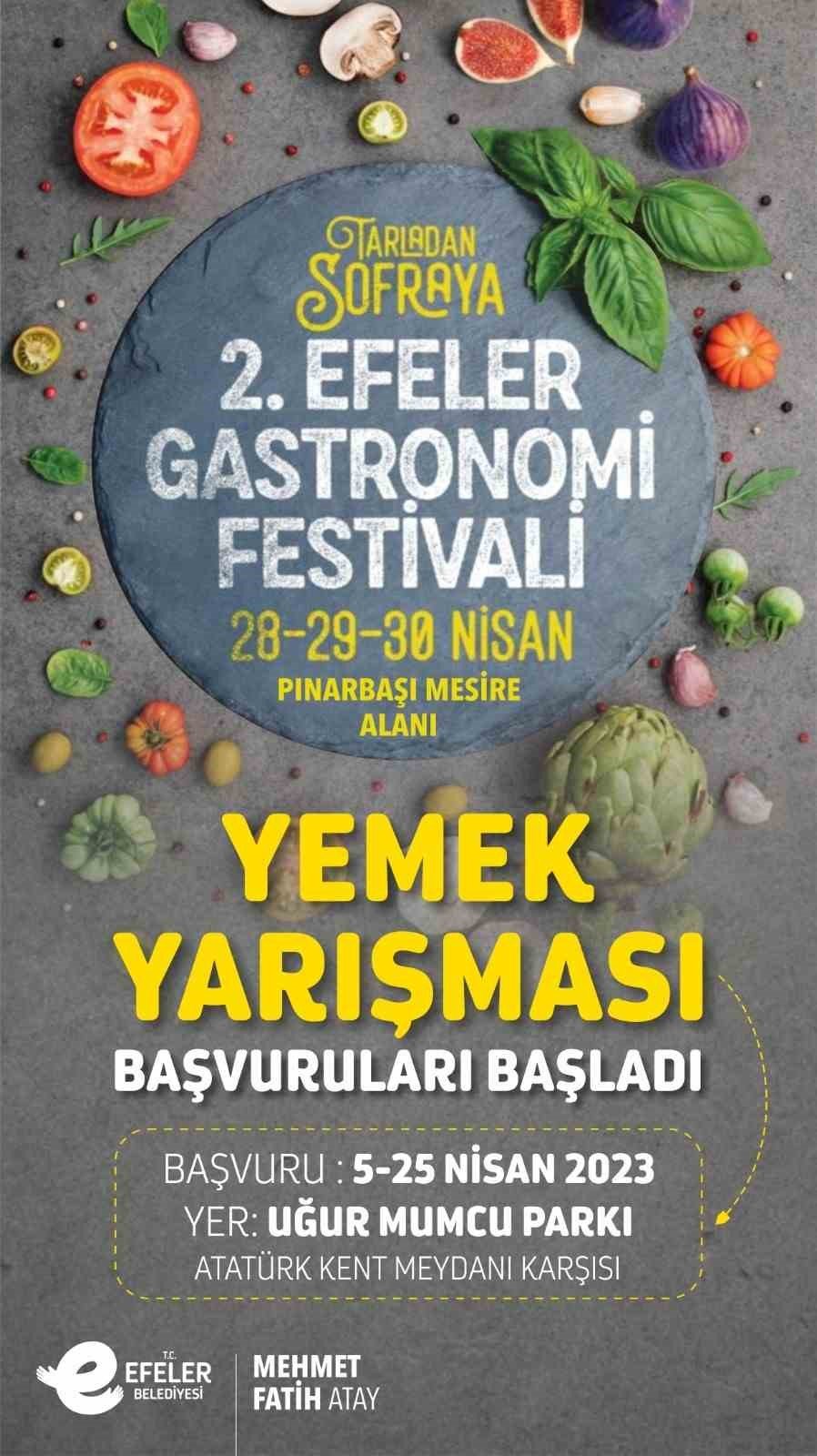 Efeler’in ’Lezzet Festivali’ için yemek yarışması başvuruları başladı