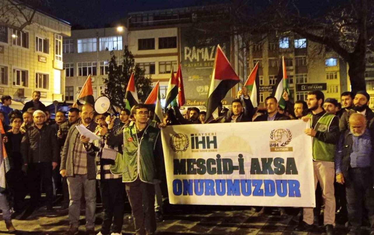 Kayseri’de İsrail Terörü Lanetlendi