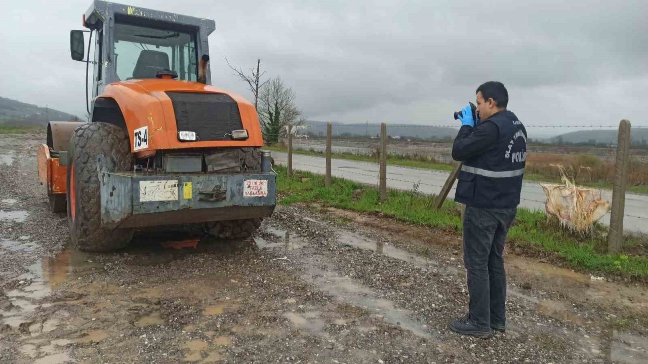 İs makinesinden mazot hırsızlığı