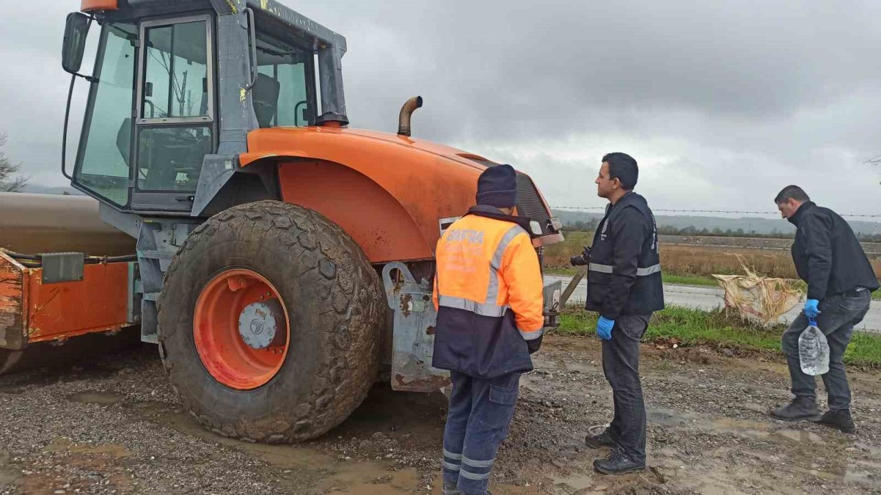 İs makinesinden mazot hırsızlığı