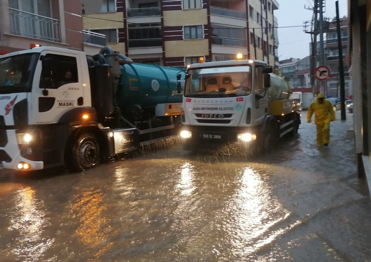 Saruhanlı’nın taşkın sorunu büyükşehir tarafından çözüldü