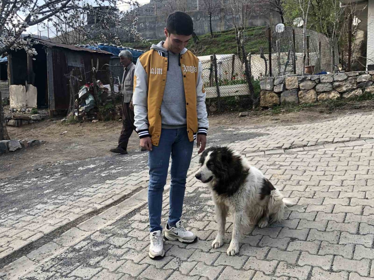 Vefalı köpek askerden dönen sahibine sarıldı