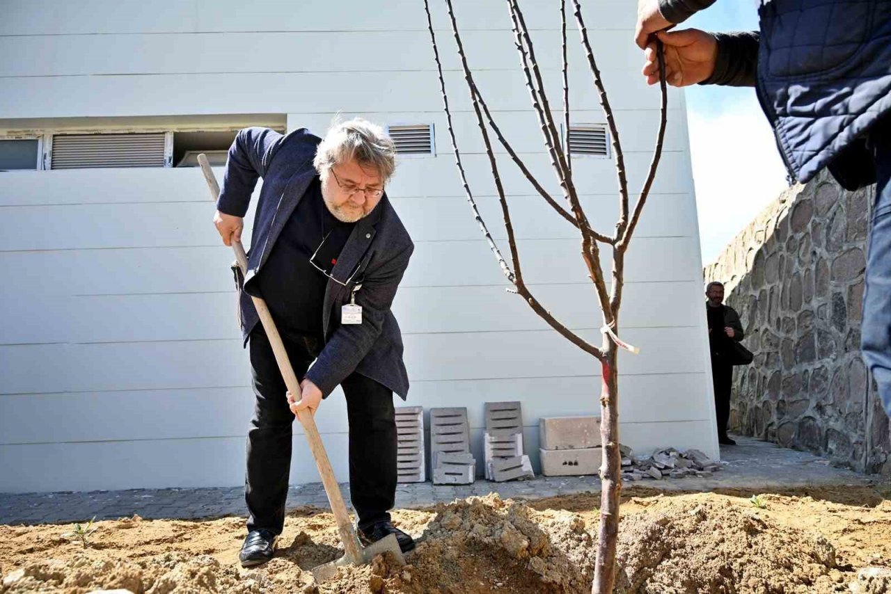 Mesai arkadaşlarından kızı vefat eden öğretim üyesine vefa: Kampüste meyve bahçesi oluşturdular