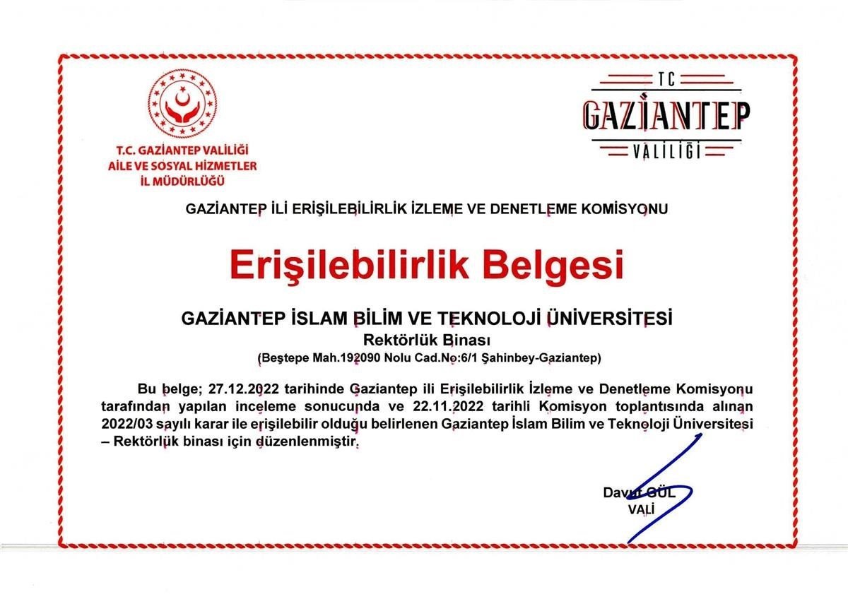 GİBTÜ’ye erişilebilirlik belgesi ve bayrağı