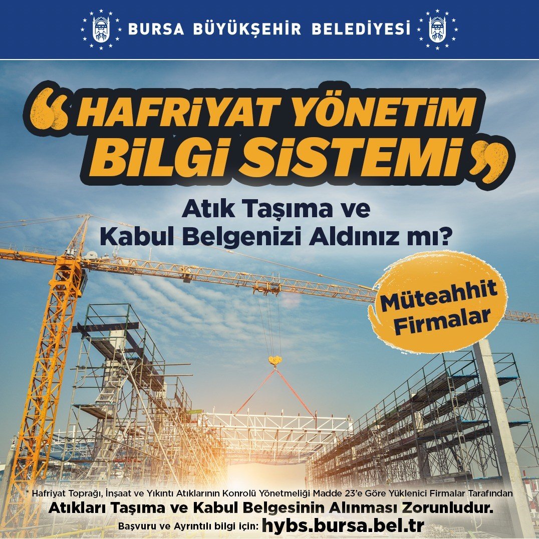 Hafriyat atıklarına dijital takip
