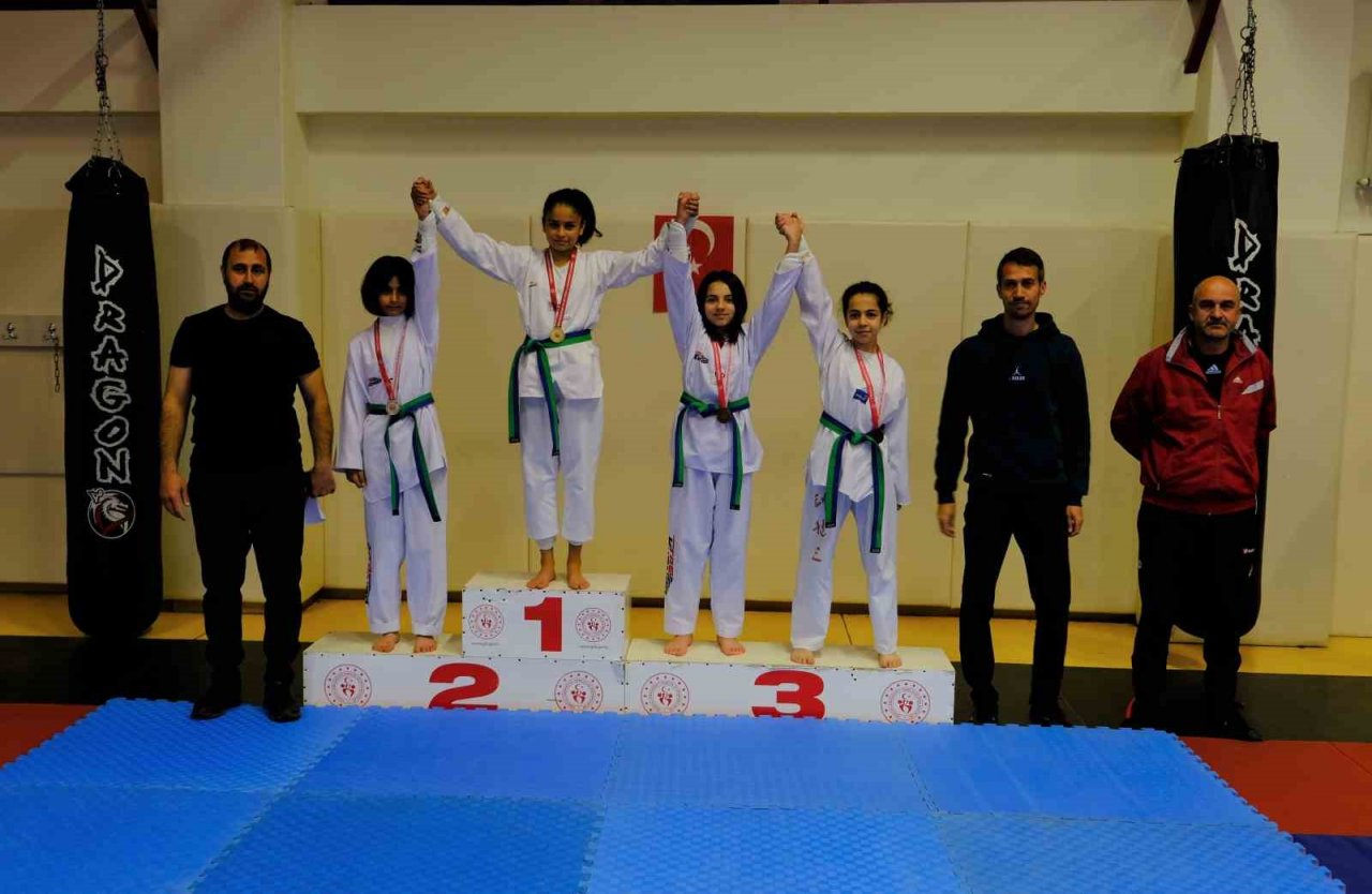 Erzincan’da minik tekvandocular yetişiyor