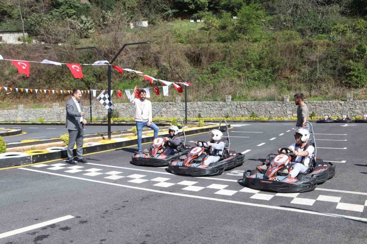 Akçaabat’ta Go-Kart turnuvası nefesleri kesti