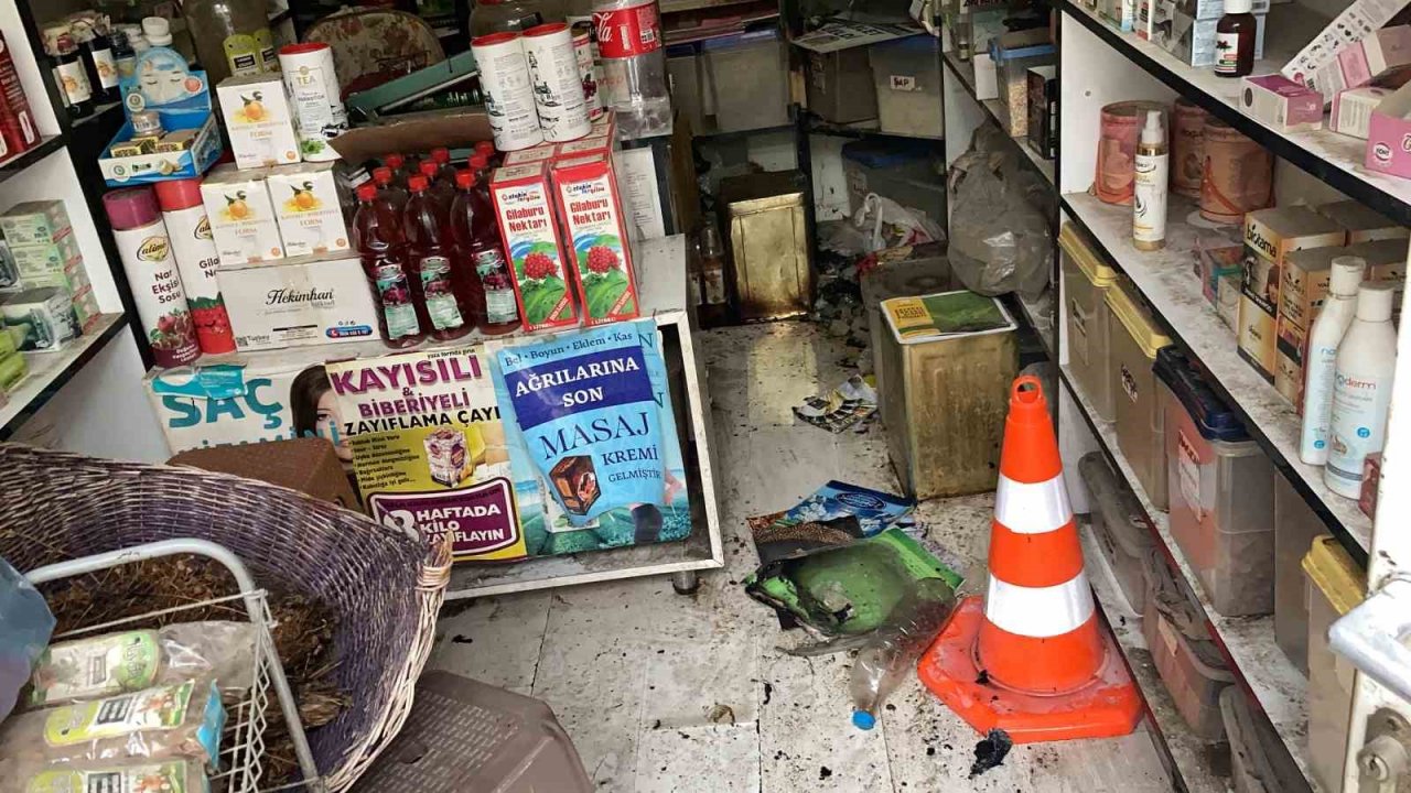 Eşine kızdı, kendini ve dükkanını yakmaya çalıştı