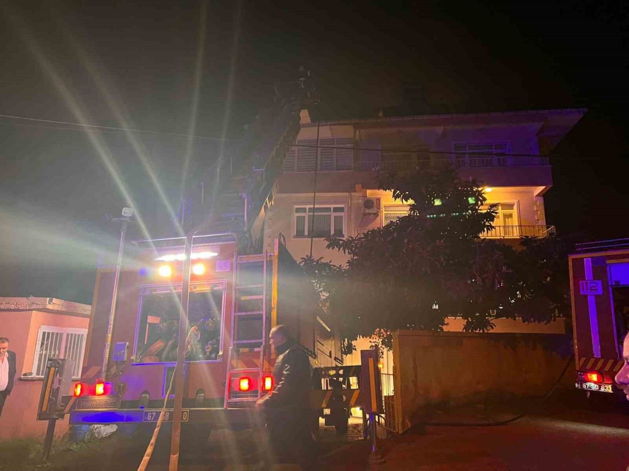 Alaplı’da baca yangını korkuttu