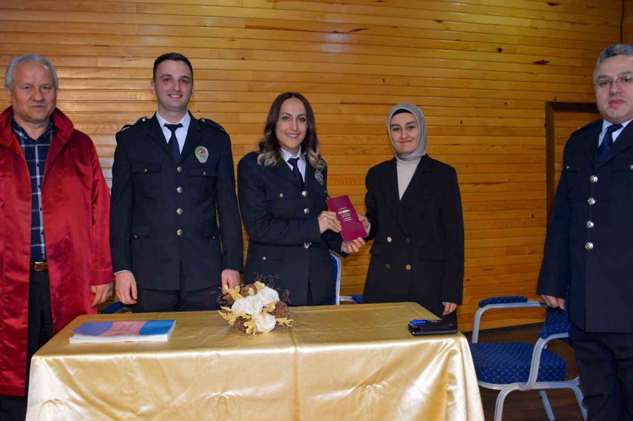 Polis haftasında nikah kıydılar