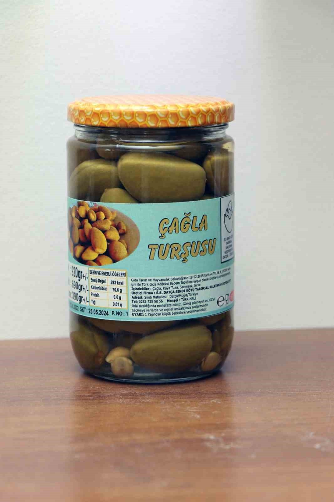 Yurtdışına 2 ton Datça Çağla turşusu