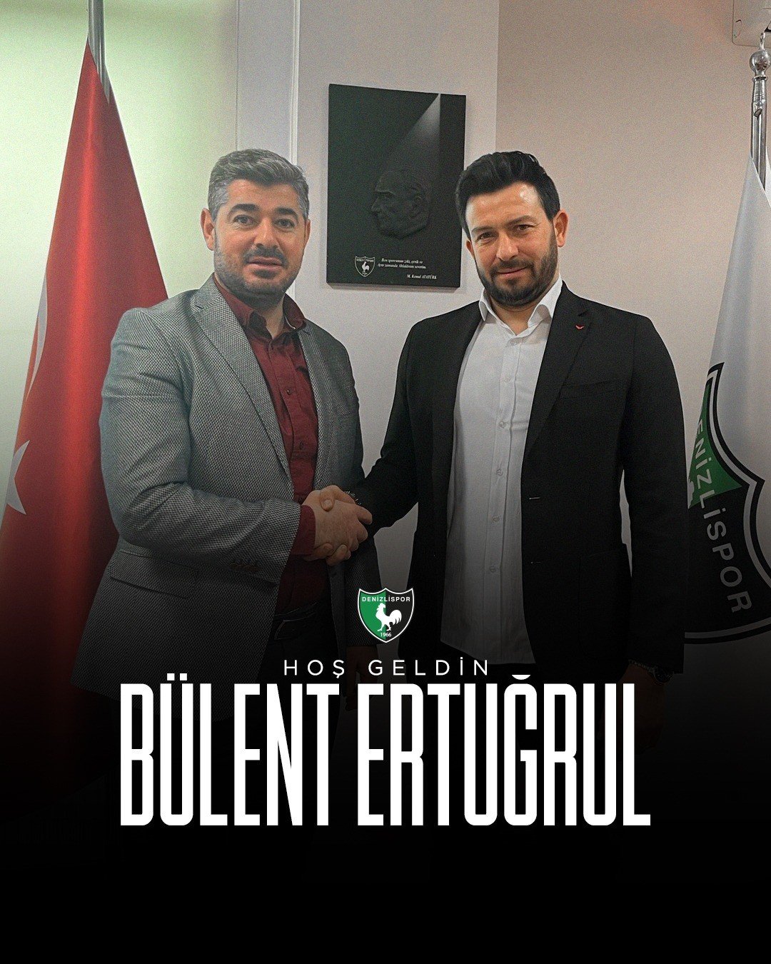 Denizlispor’un yeni hocası Bülent Ertuğrul oldu