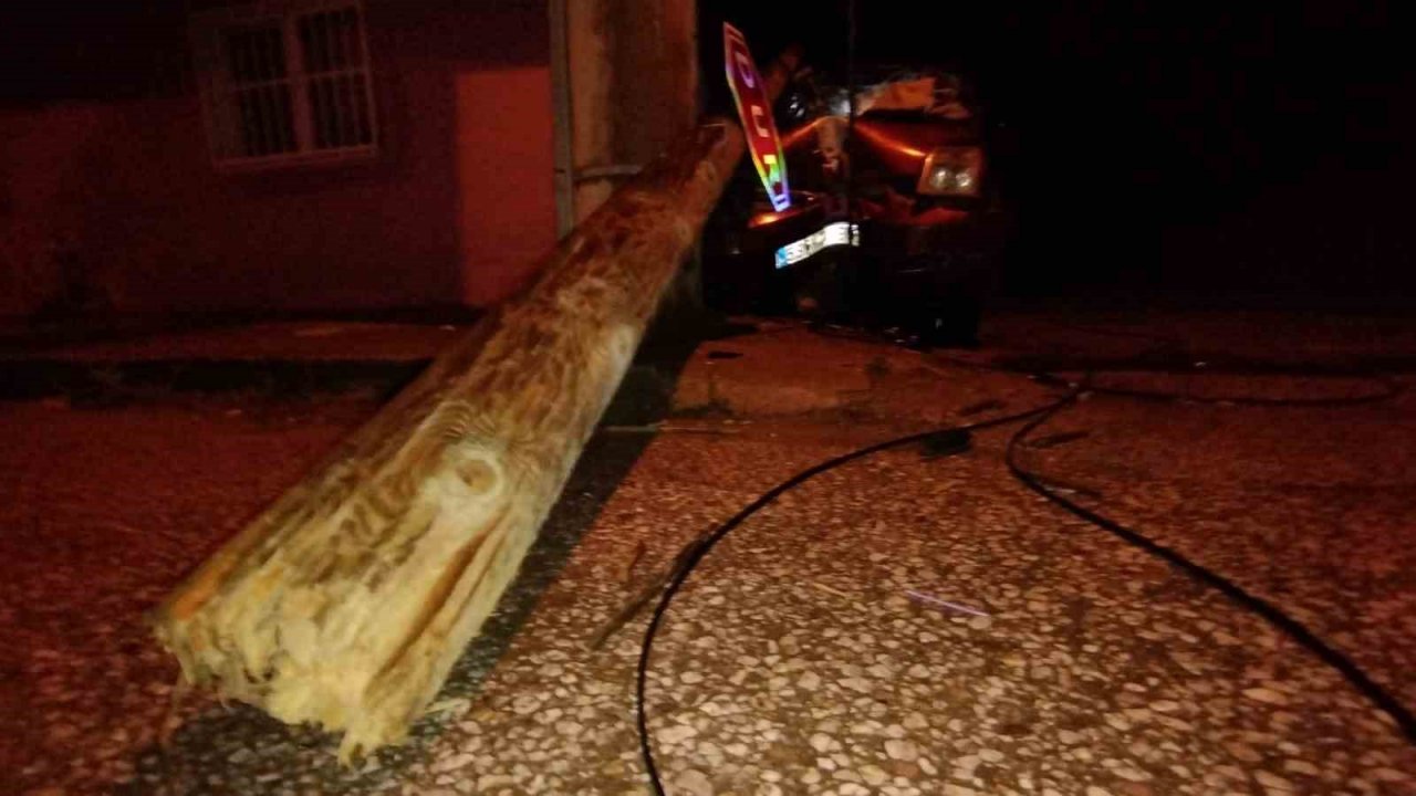 Edirne’de direğe çarpan sürücü yaralandı