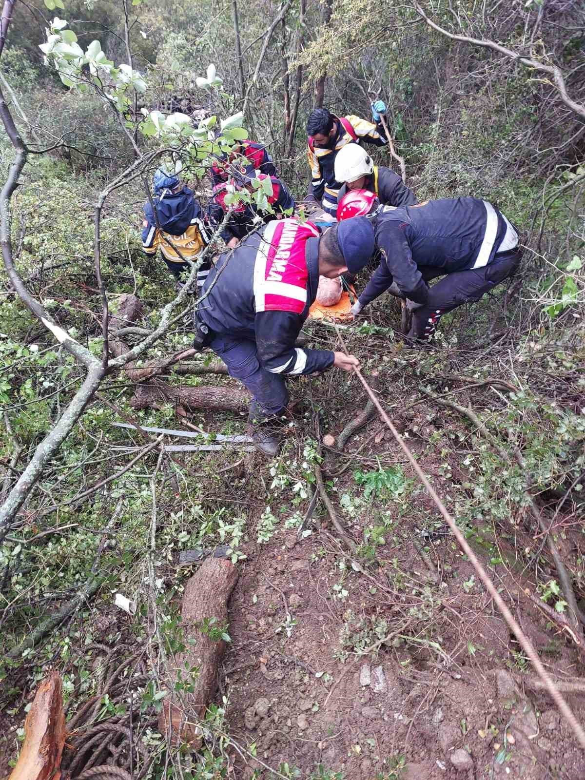 Kamyon dereye devrildi: 1 yaralı