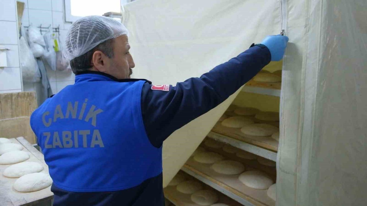 Canik zabıtası fırınları denetledi