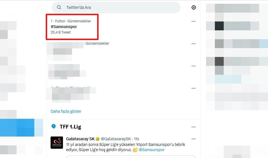 Cumhurbaşkanı Erdoğan’dan Samsunspor’a tebrik