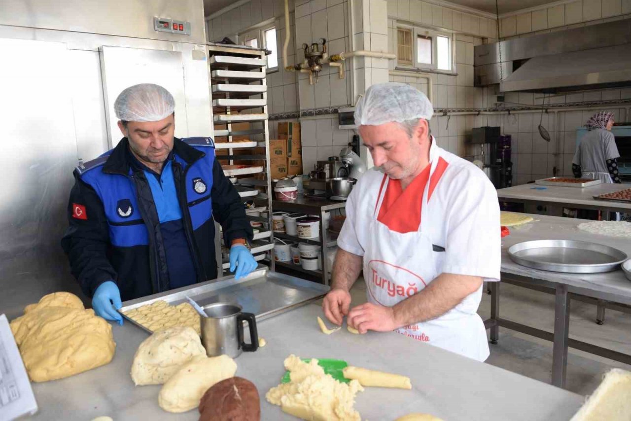 Bozüyük’te bayram öncesinde tatlı imalathanelerine denetim