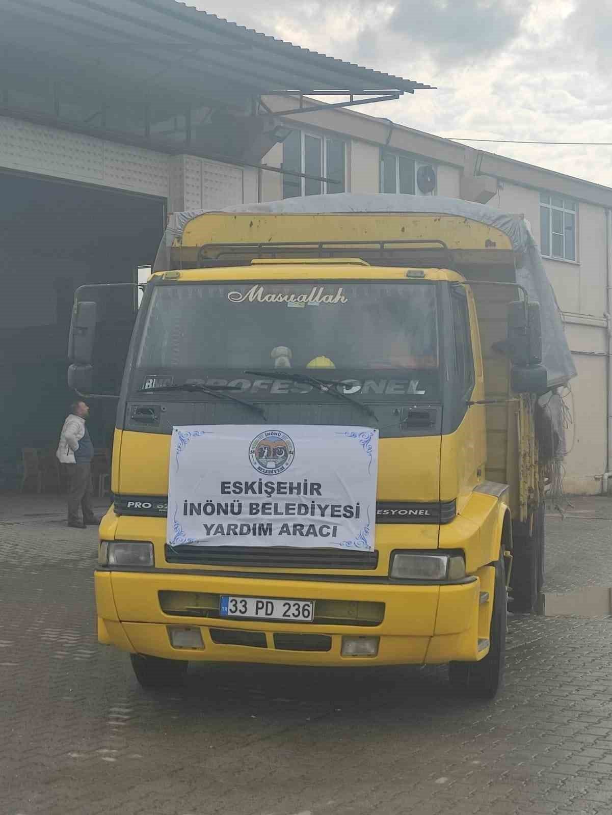 İnönü Belediyesi’nden deprem bölgesine kuru bakliyat desteği