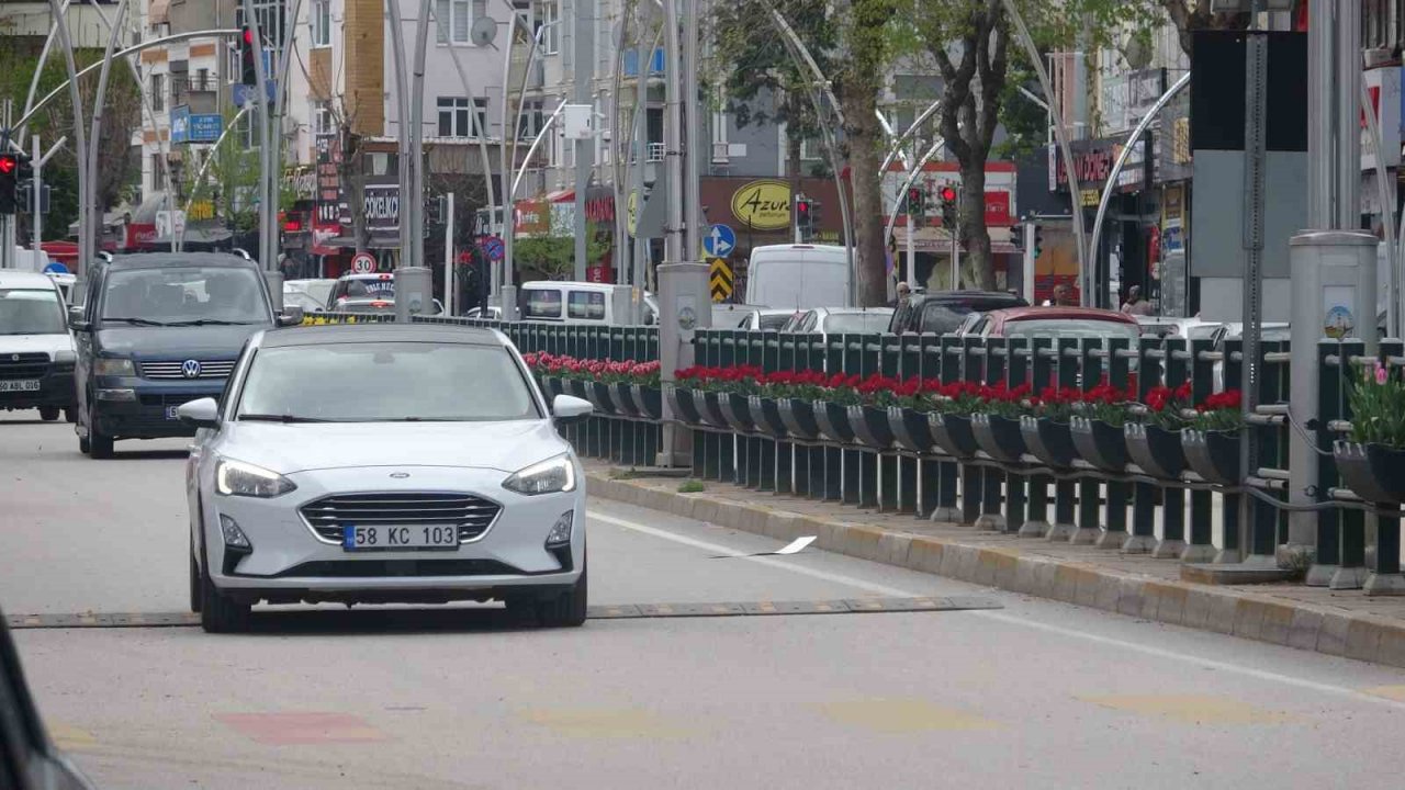 Caddeler laleler ile donatıldı, oluşan görsel şölen dikkat çekti