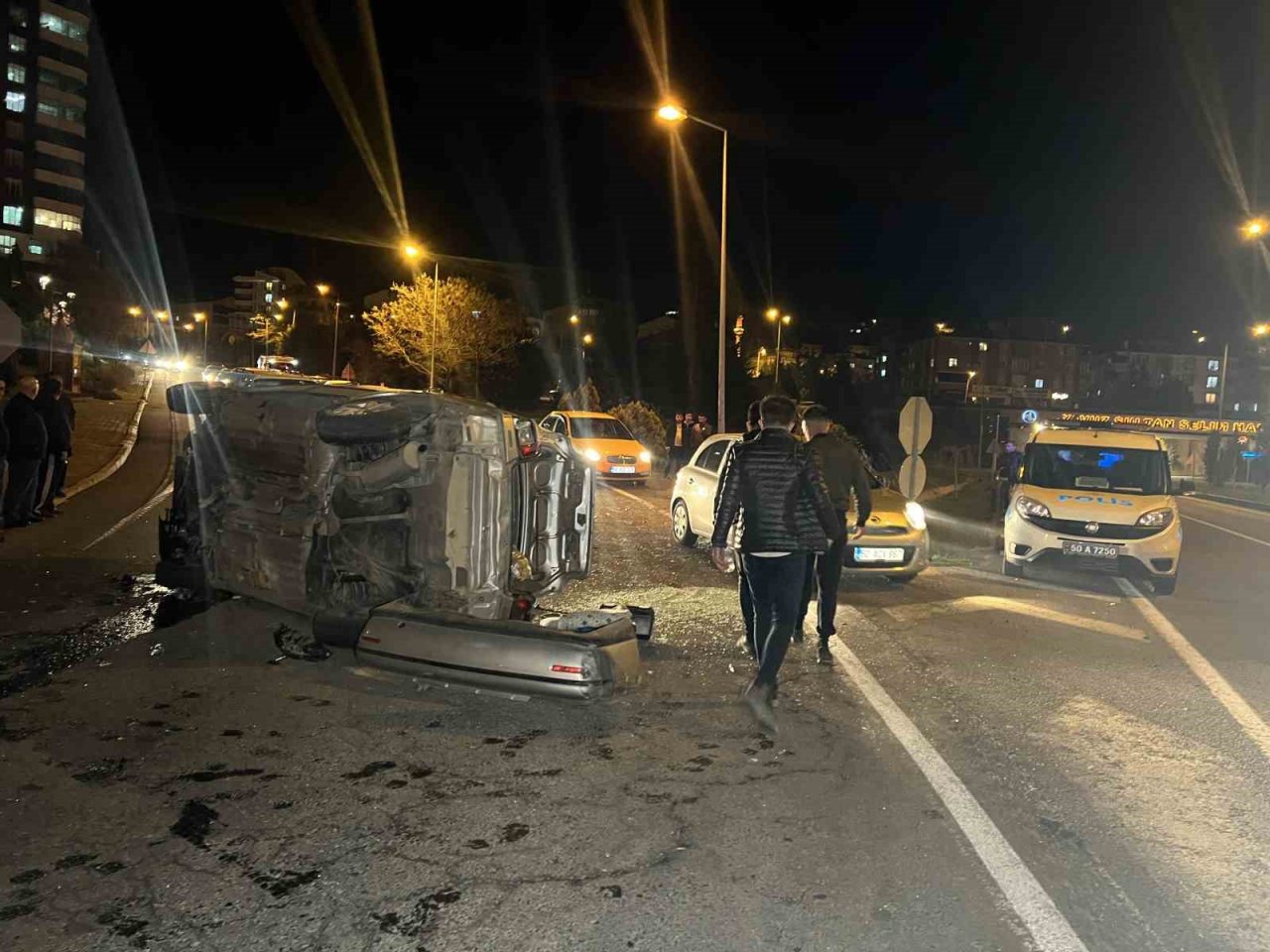Nevşehir’de kontrolden çıkan araç takla attı: 4 yaralı