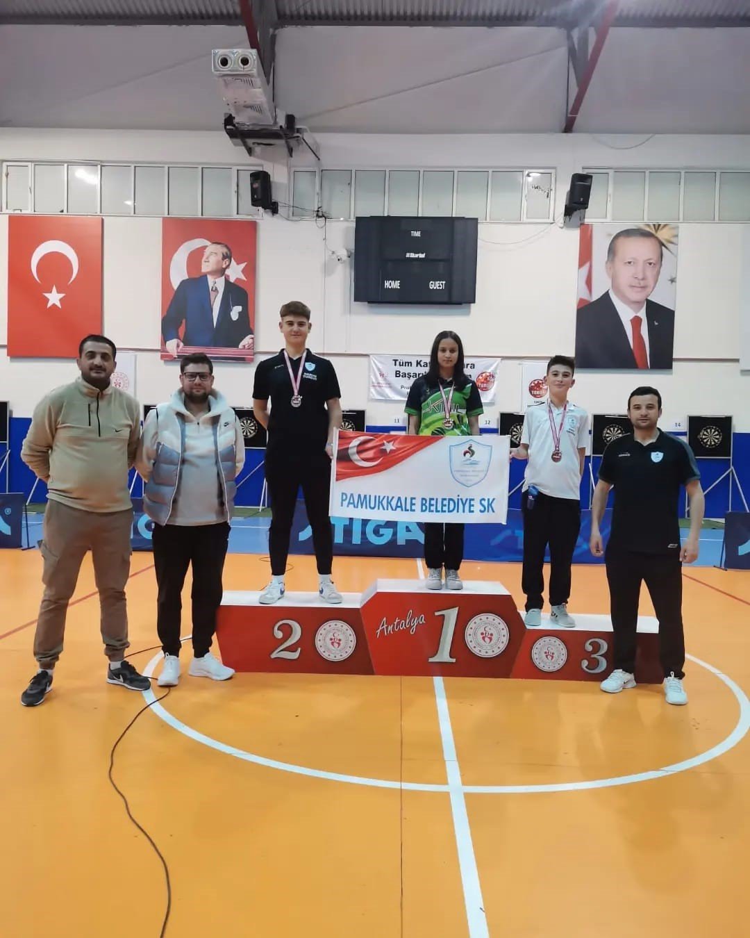 Pamukkale Belediyespor’un dartçılarından 53 madalya