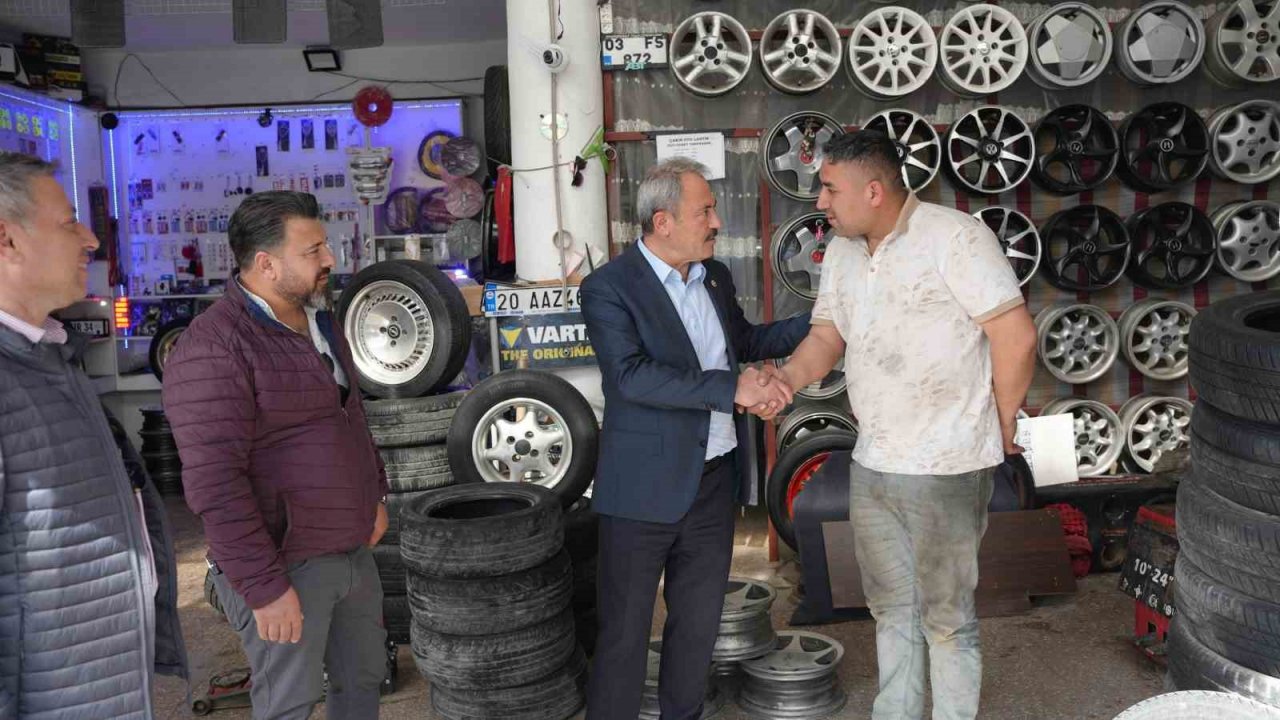 AK Partili Şahin Tin, Denizlili esnafla buluştu