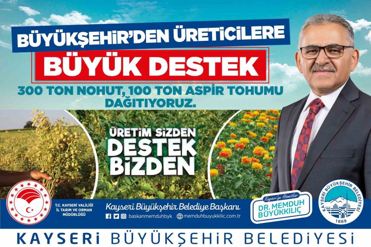 Başkan Büyükkılıç: "16 ilçemize 400 ton tohum dağıtıyoruz"