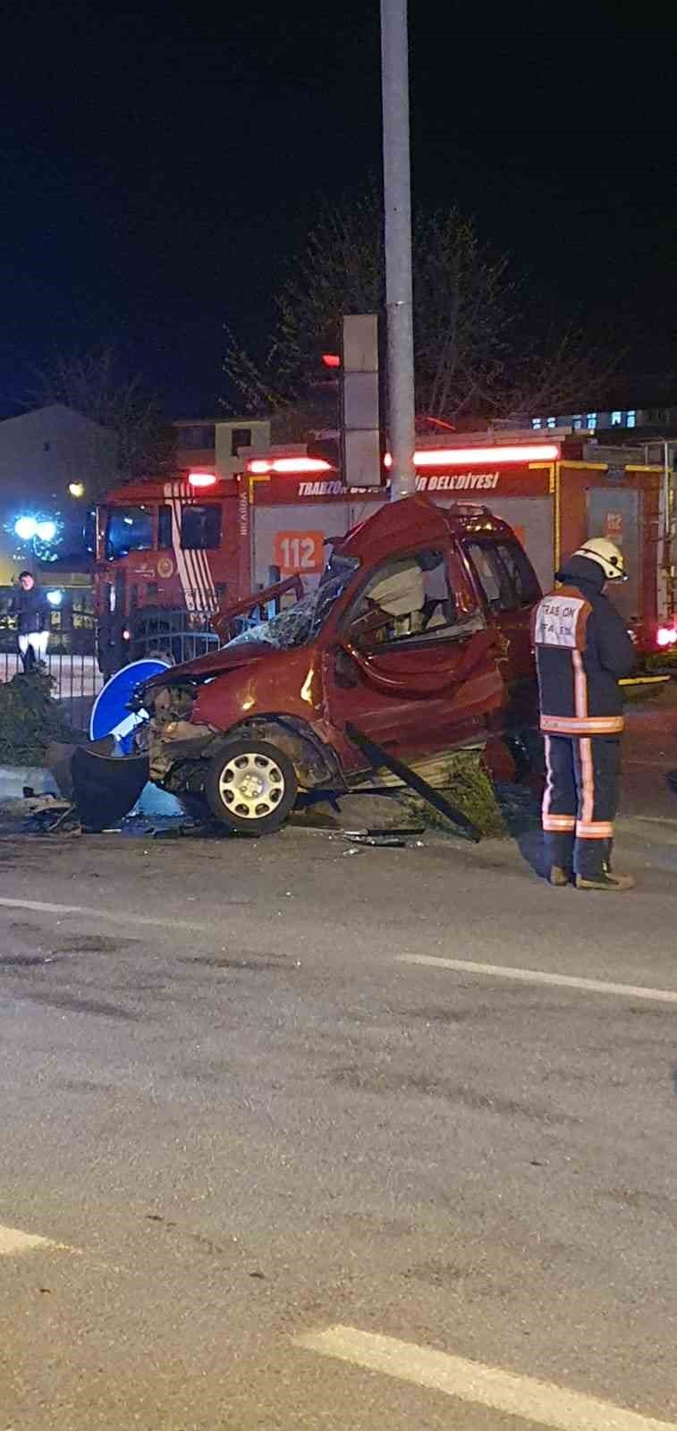 Trabzon’da trafik kazası: 1 ölü, 1 yaralı