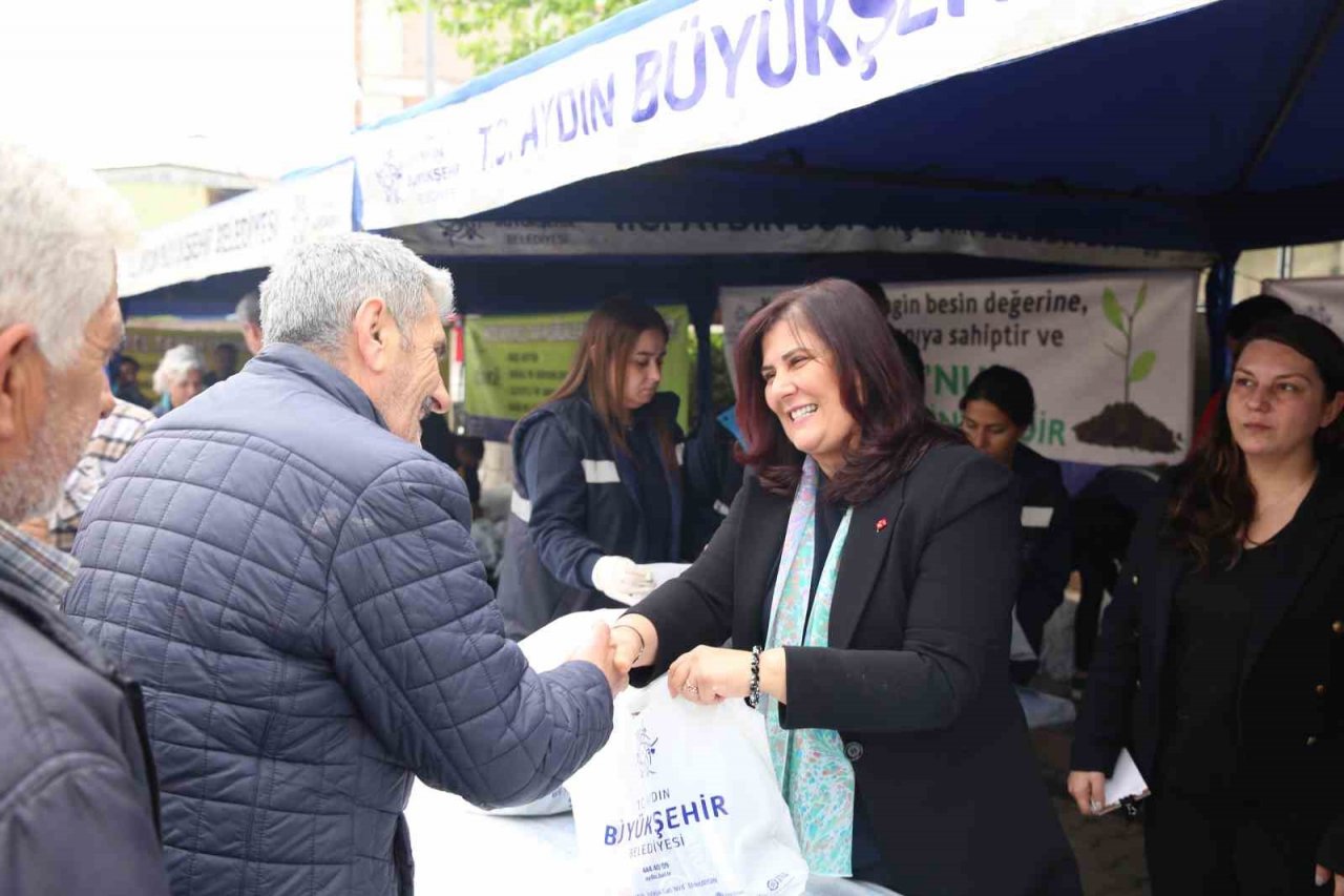 Başkan Çerçioğlu, Sultanhisar ve Atça’da yerel fide dağıttı