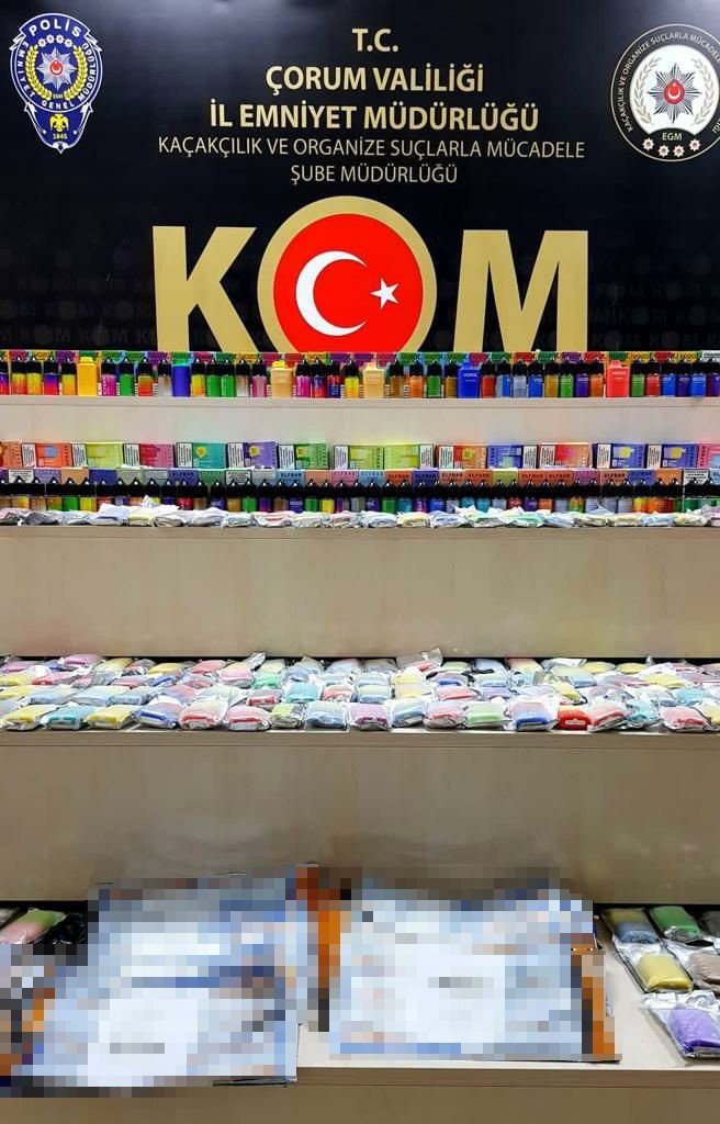 Çorum polisinden elektronik sigara operasyonu