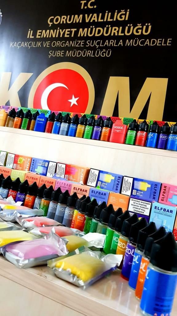 Çorum polisinden elektronik sigara operasyonu
