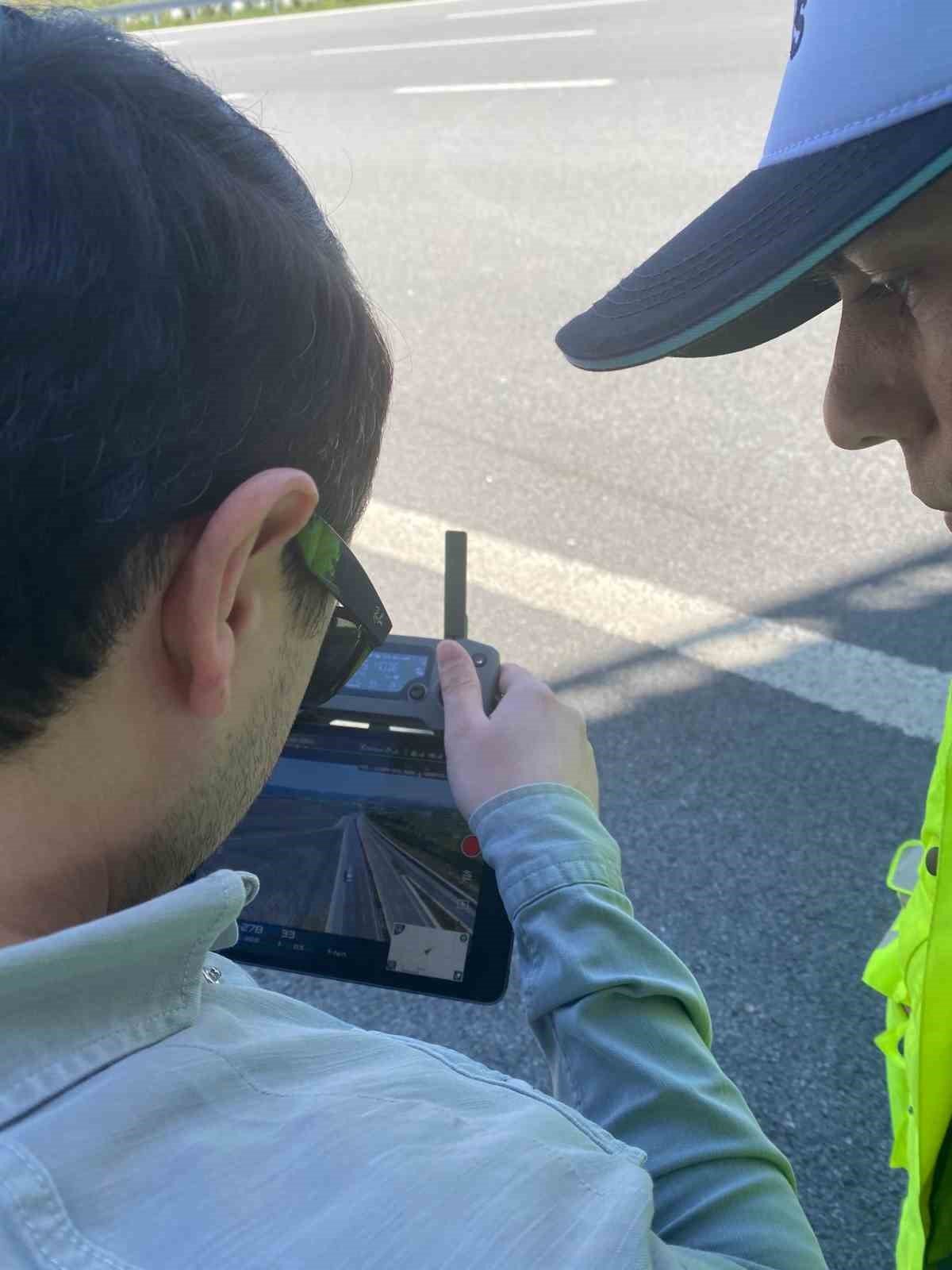Bursa polisinden dronlu bayram denetimi