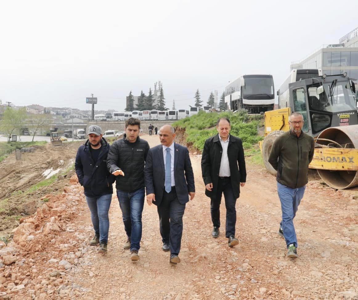 Başkan Söğüt, ilçe trafiğini rahatlatacak projeyi yerinde inceledi