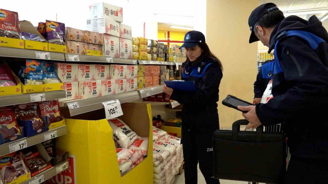 Melikgazi Zabıtası’ndan bayram öncesi pazar yeri ve market denetimi