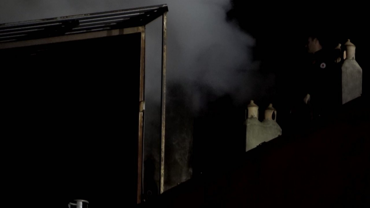 Fırının bacasında yangın