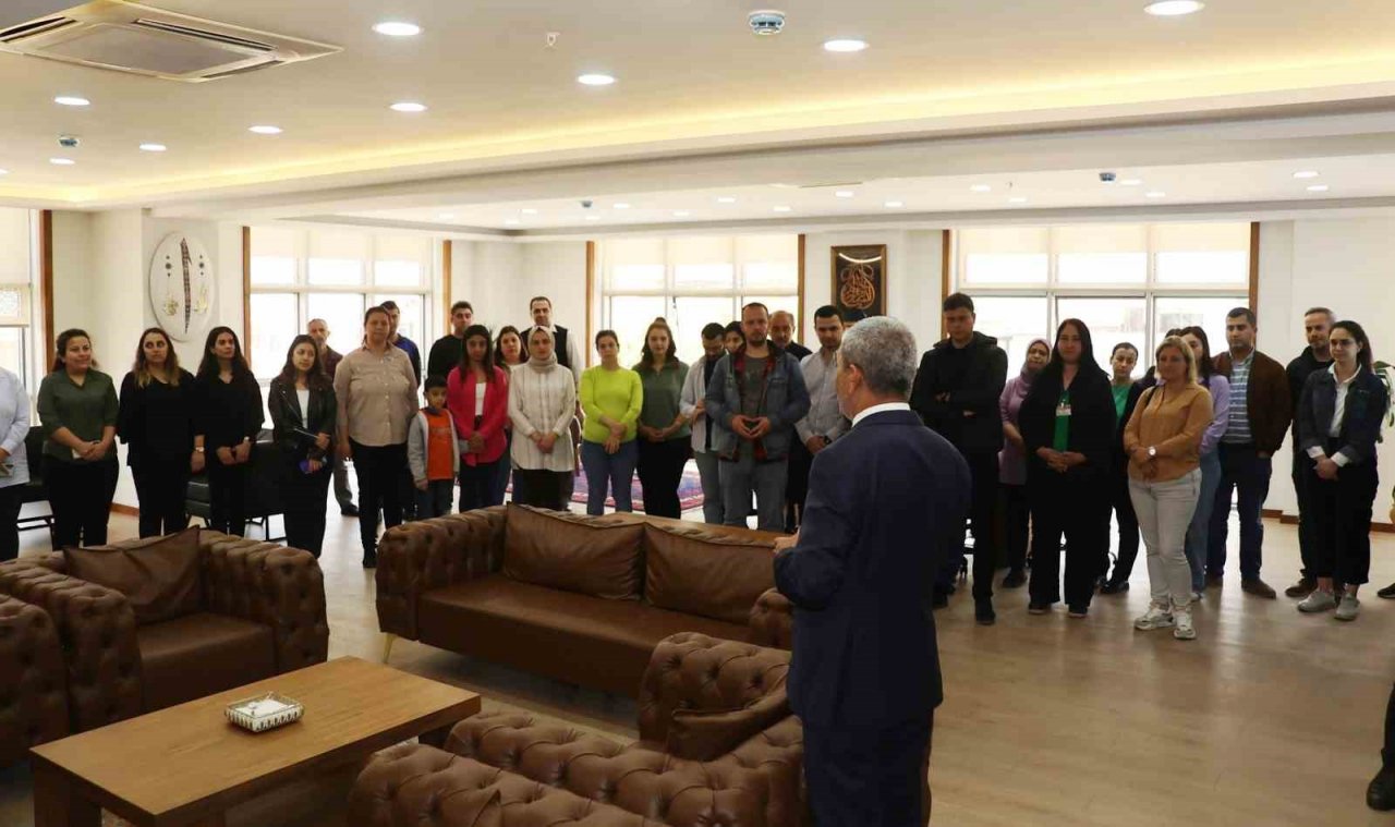 Başkan Kaplan, belediye personeli ile bayramlaştı