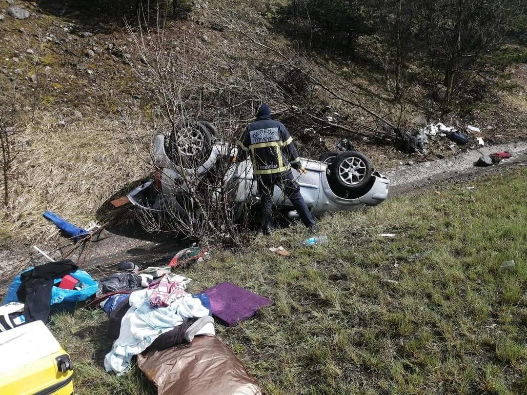 Bolu TEM’de otomobil takla attı: 1 yaralı
