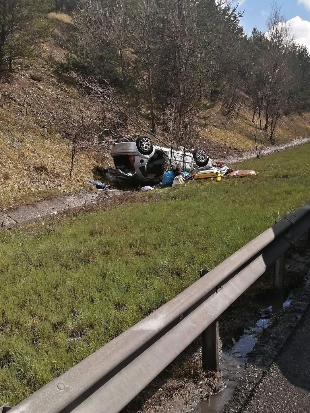 Bolu TEM’de otomobil takla attı: 1 yaralı