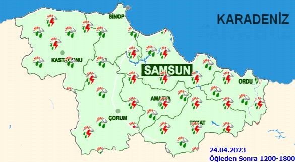 Samsun’da nisan yağmurları: 73,3 kilo yağış düştü