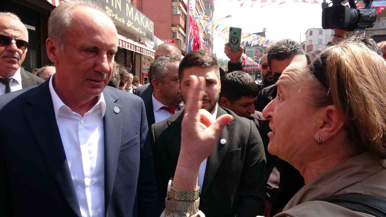 "AK Parti’nin polisi nasıl sizi koruyor" diyen vatandaşa İnce’den "Devletin polisine saygısızlık yapma" cevabı