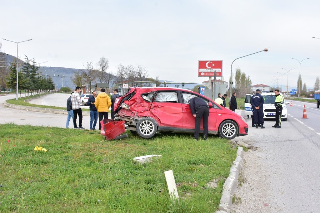 İnönü’de trafik kazası, 1 yaralı